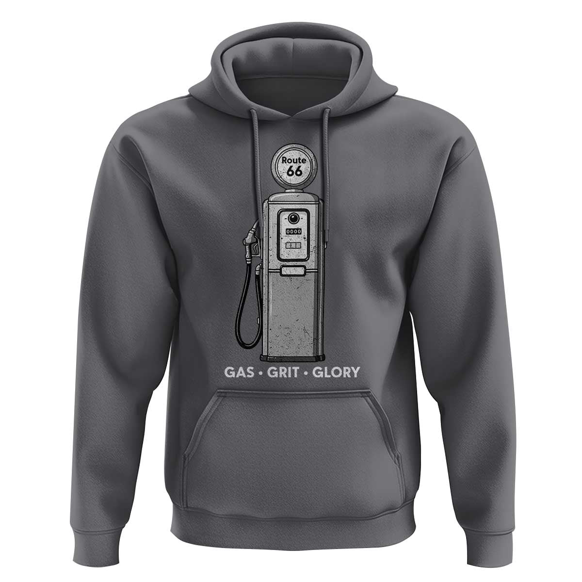 Route Highway 66 Americana Road Trip Hoodie Gas Grill Glory
