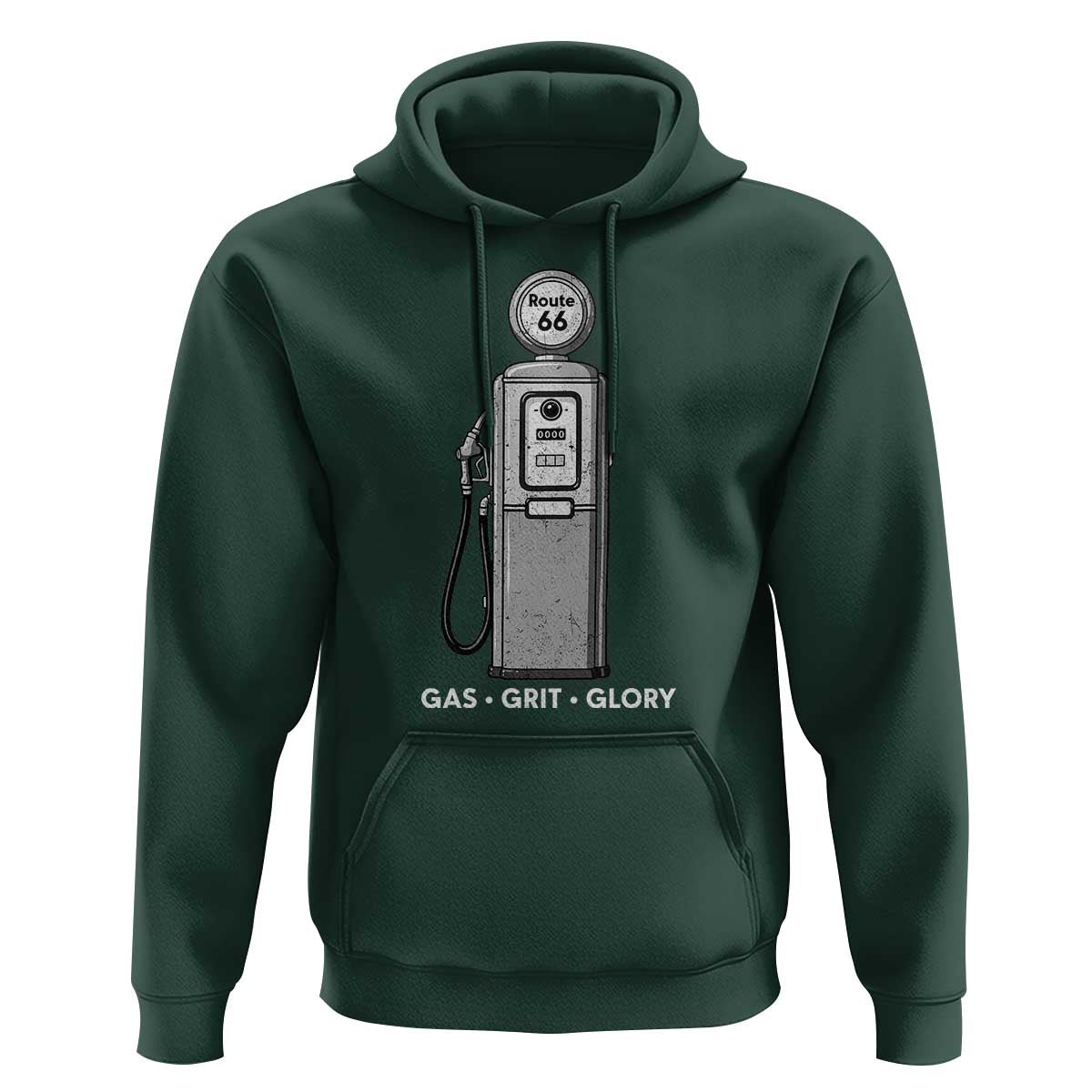 Route Highway 66 Americana Road Trip Hoodie Gas Grill Glory
