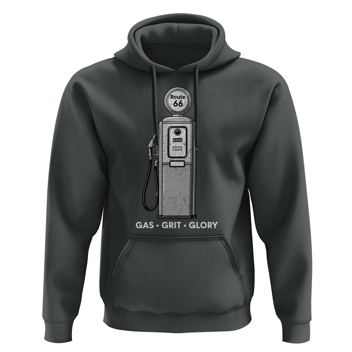 Route Highway 66 Americana Road Trip Hoodie Gas Grill Glory