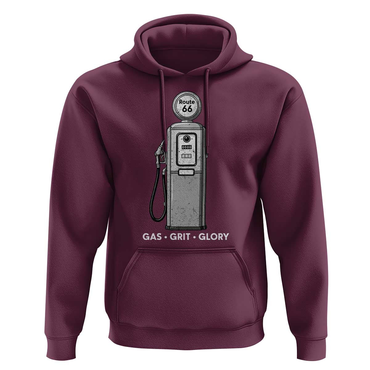 Route Highway 66 Americana Road Trip Hoodie Gas Grill Glory