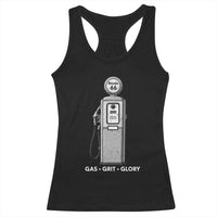 Route Highway 66 Americana Road Trip Racerback Tank Top Gas Grill Glory