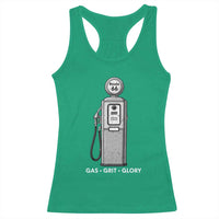 Route Highway 66 Americana Road Trip Racerback Tank Top Gas Grill Glory