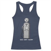 Route Highway 66 Americana Road Trip Racerback Tank Top Gas Grill Glory