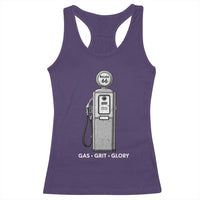 Route Highway 66 Americana Road Trip Racerback Tank Top Gas Grill Glory