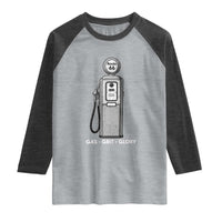 Route Highway 66 Americana Road Trip Raglan Shirt Gas Grill Glory
