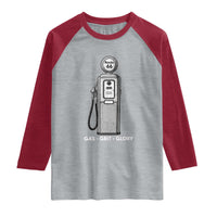 Route Highway 66 Americana Road Trip Raglan Shirt Gas Grill Glory