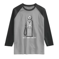 Route Highway 66 Americana Road Trip Raglan Shirt Gas Grill Glory