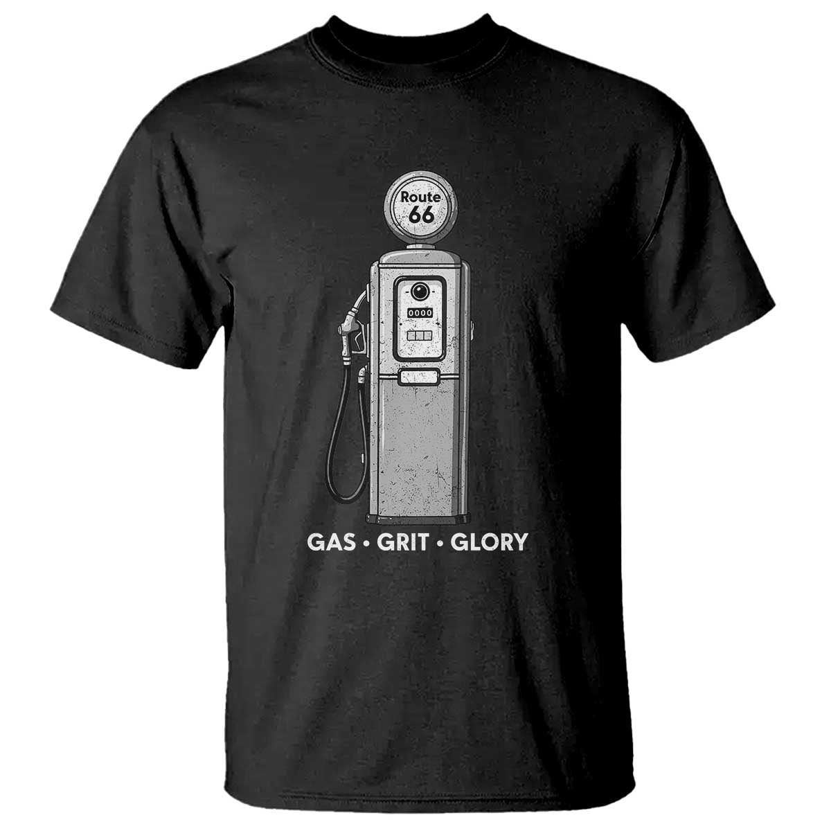 Route Highway 66 Americana Road Trip T Shirt Gas Grill Glory