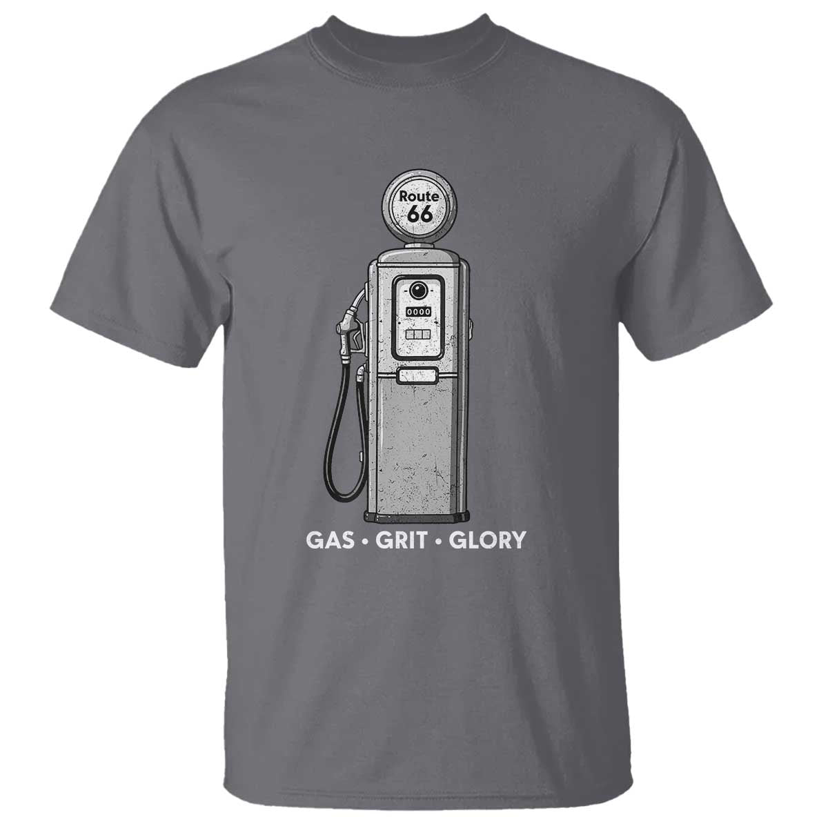 Route Highway 66 Americana Road Trip T Shirt Gas Grill Glory