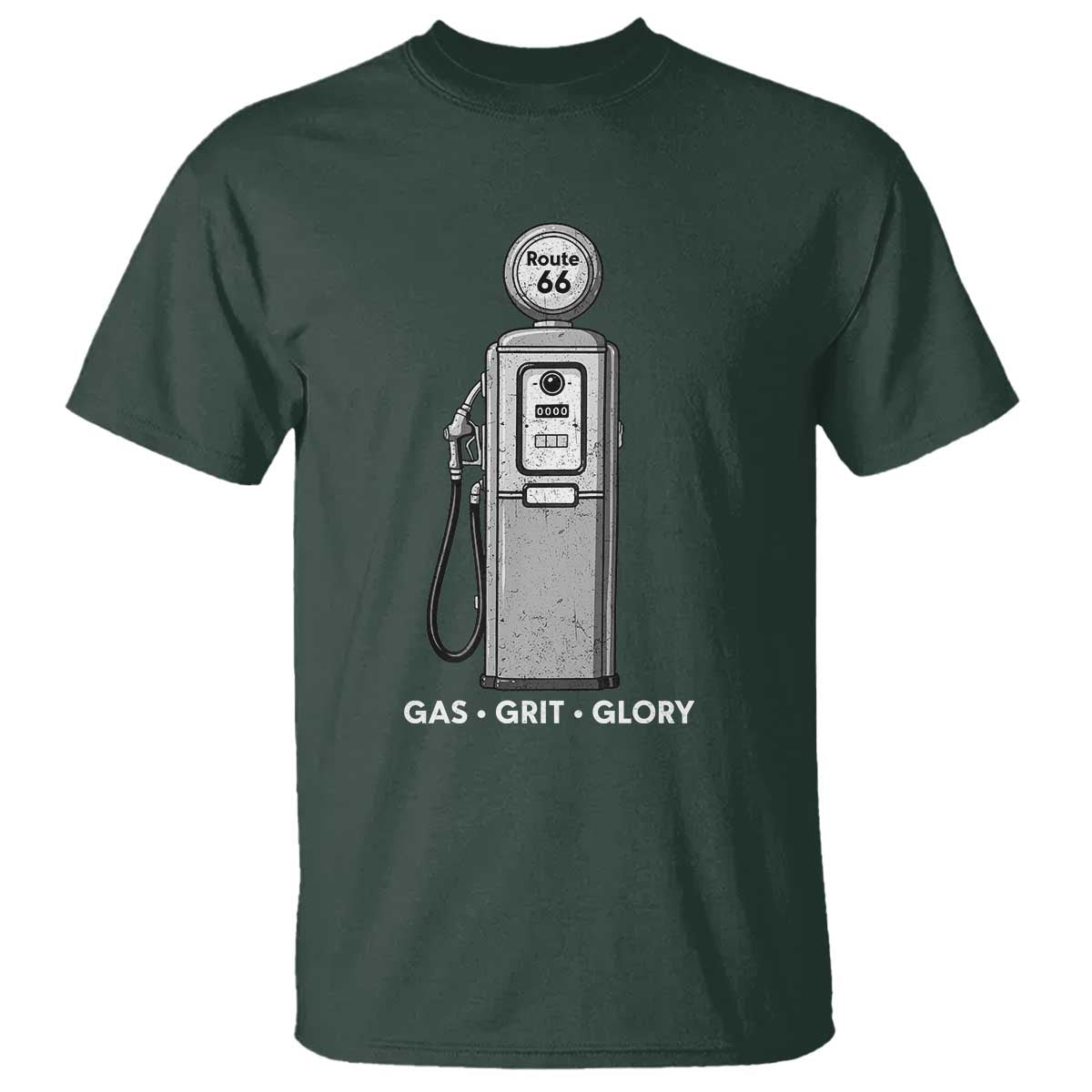 Route Highway 66 Americana Road Trip T Shirt Gas Grill Glory