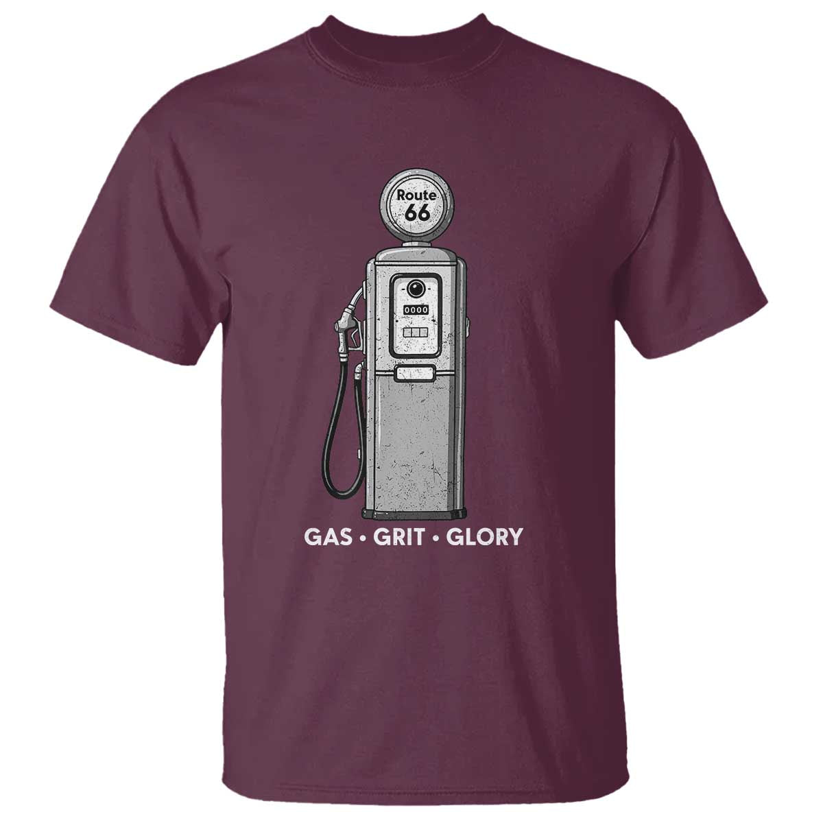 Route Highway 66 Americana Road Trip T Shirt Gas Grill Glory