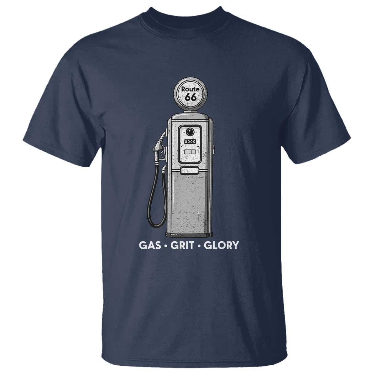 Route Highway 66 Americana Road Trip T Shirt Gas Grill Glory
