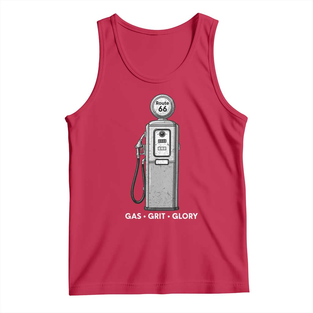 Route Highway 66 Americana Road Trip Tank Top Gas Grill Glory