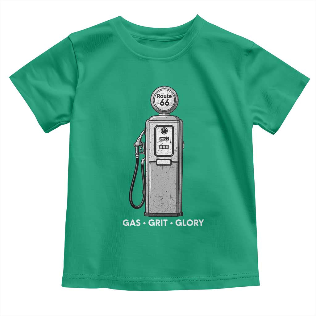 Route Highway 66 Americana Road Trip Toddler T Shirt Gas Grill Glory