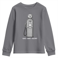 Route Highway 66 Americana Road Trip Youth Sweatshirt Gas Grill Glory