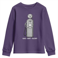 Route Highway 66 Americana Road Trip Youth Sweatshirt Gas Grill Glory