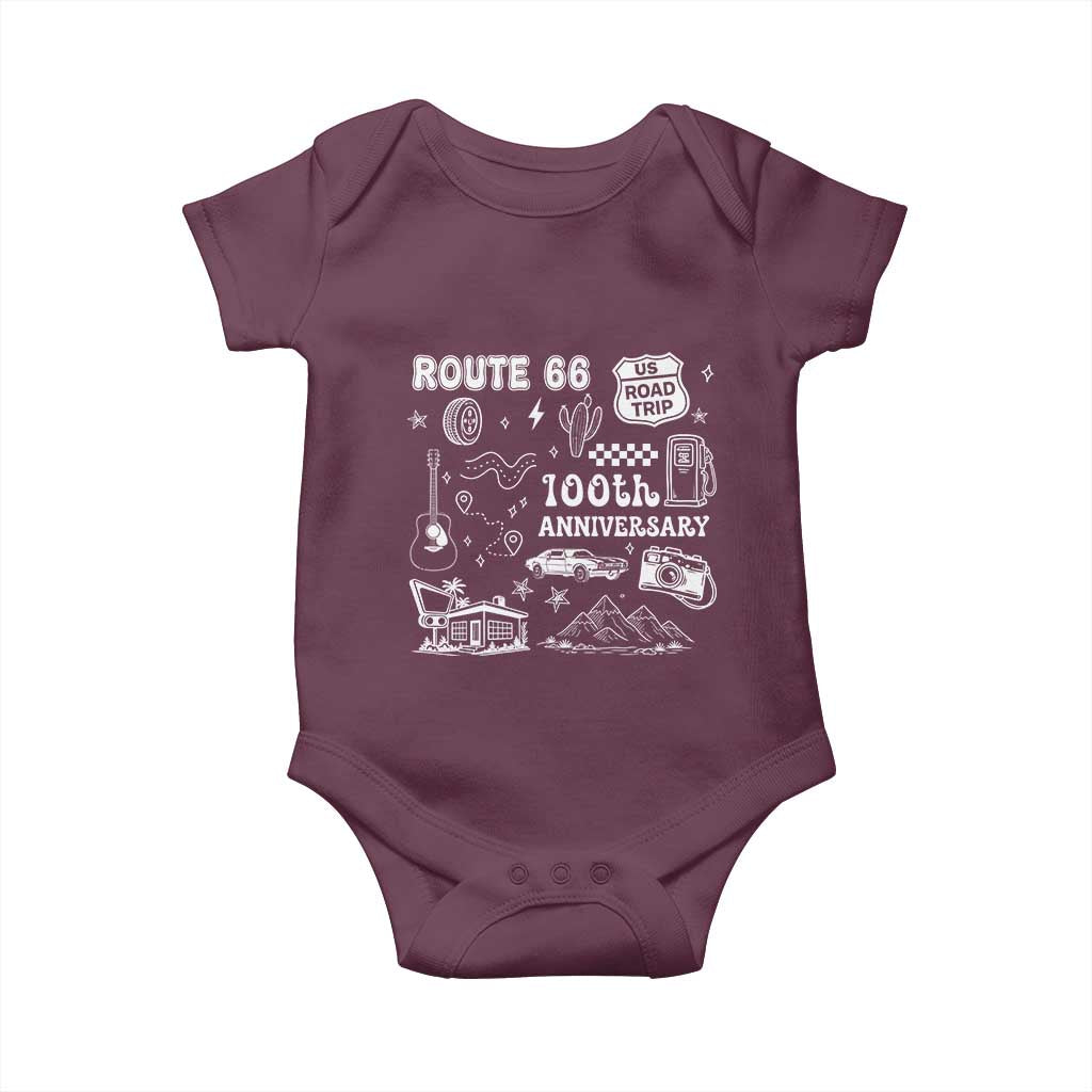 Route Highway 66 100th Anniversary Baby Onesie The Mother Road Centennial