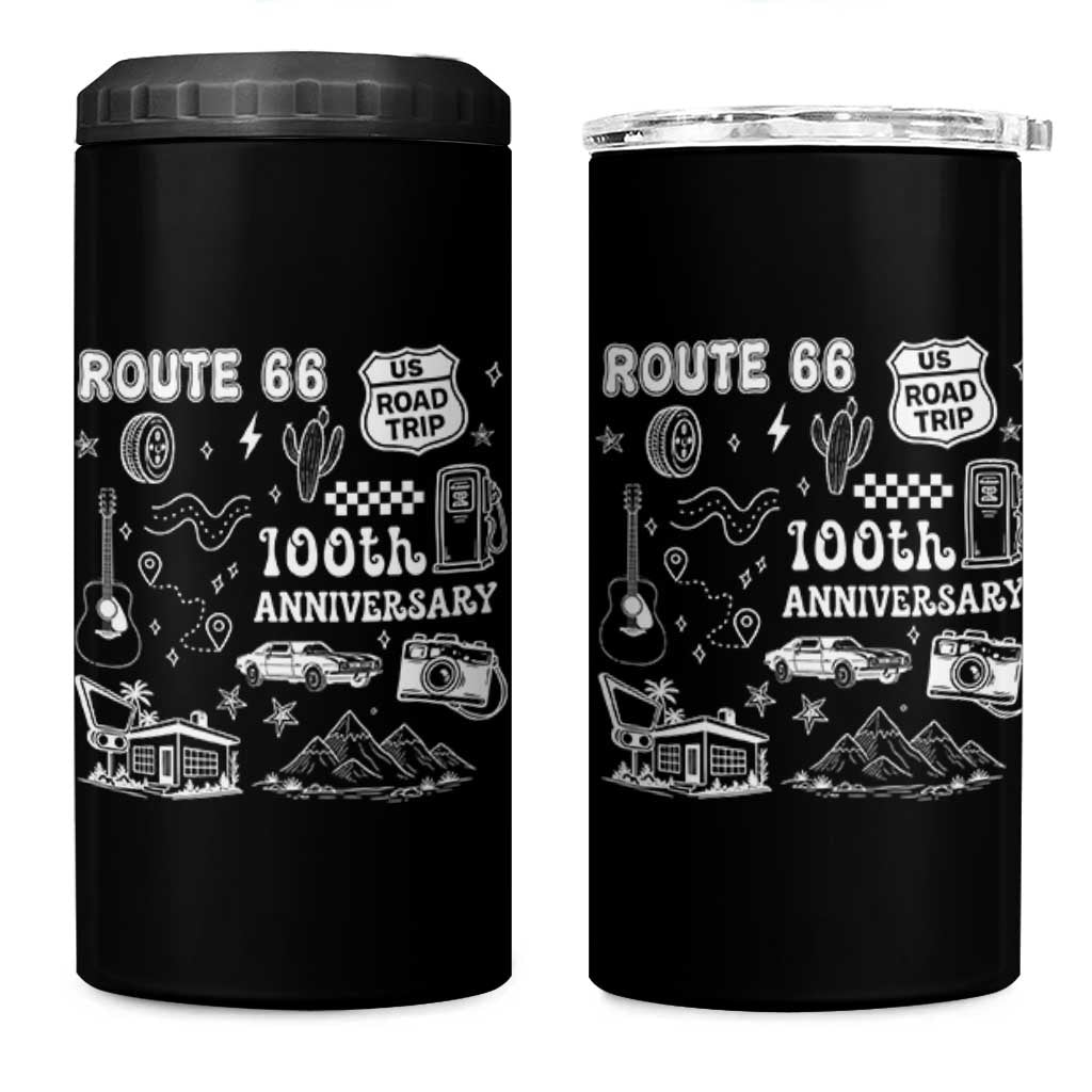 Route Highway 66 100th Anniversary 4 in 1 Can Cooler Tumbler The Mother Road Centennial