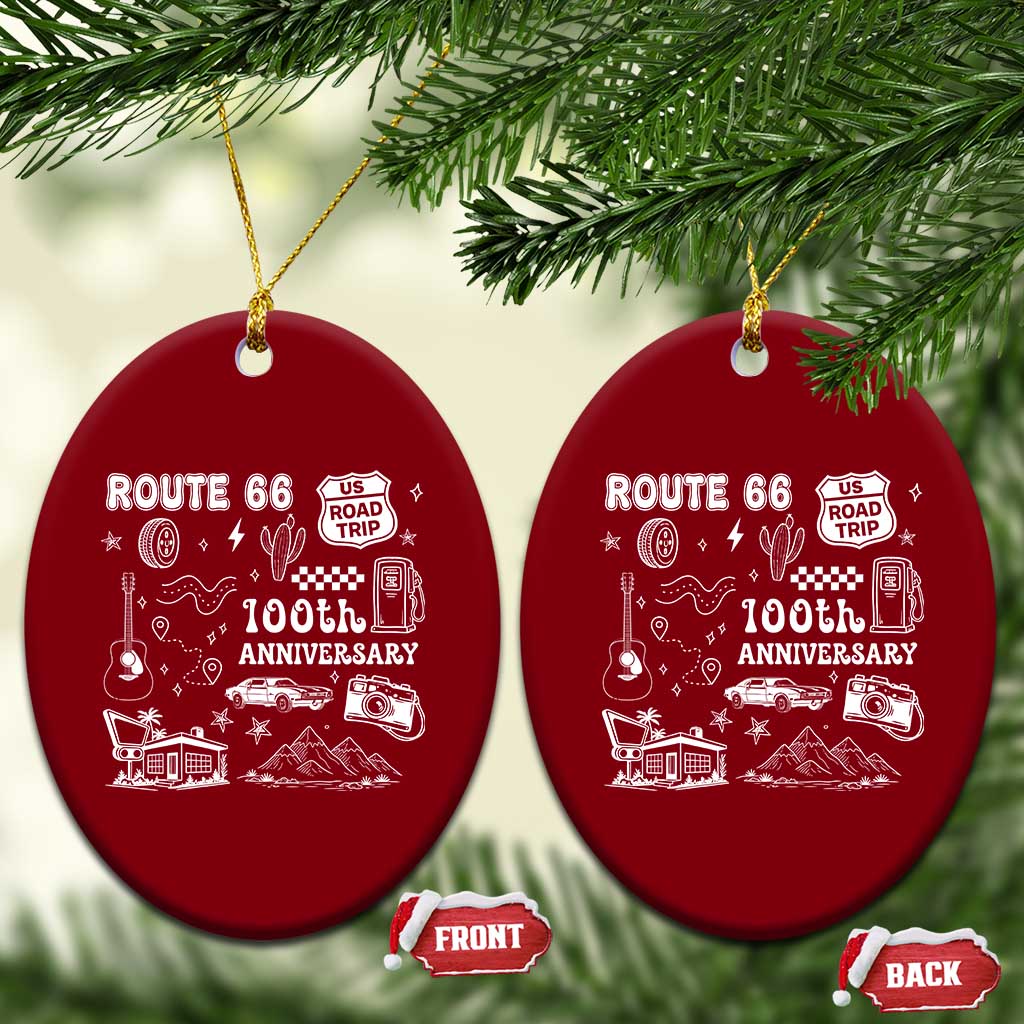 Route Highway 66 100th Anniversary Ceramic Ornament The Mother Road Centennial