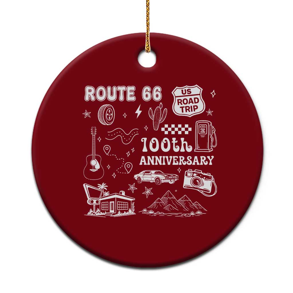 Route Highway 66 100th Anniversary Ceramic Ornament The Mother Road Centennial