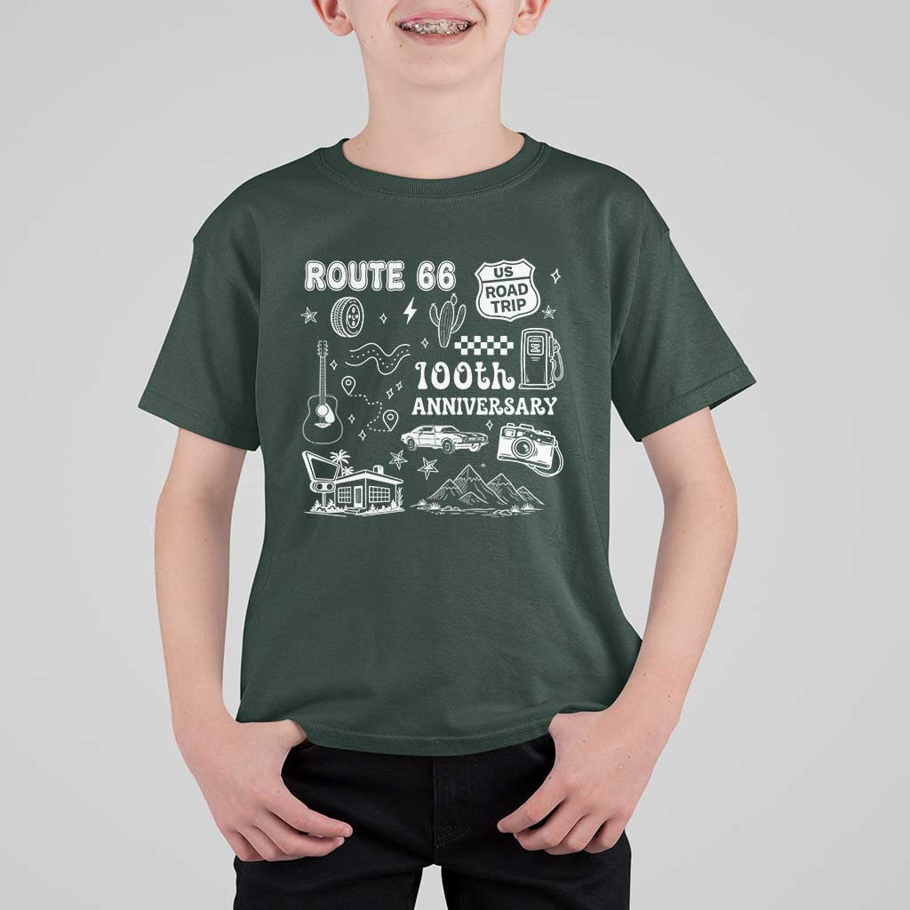 Route Highway 66 100th Anniversary T Shirt For Kid The Mother Road Centennial