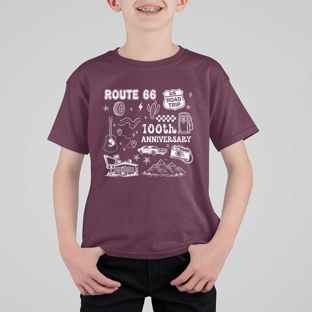 Route Highway 66 100th Anniversary T Shirt For Kid The Mother Road Centennial