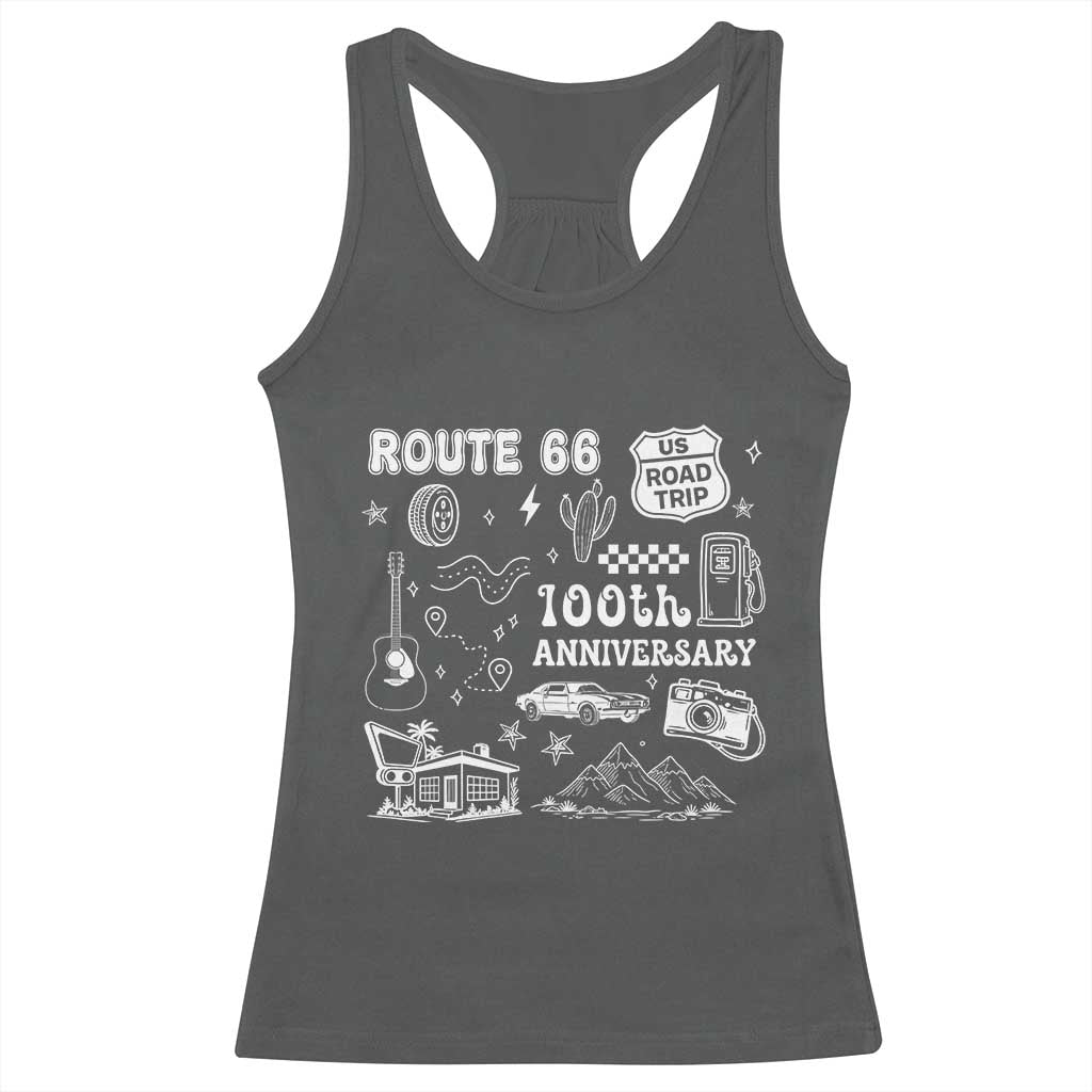 Route Highway 66 100th Anniversary Racerback Tank Top The Mother Road Centennial