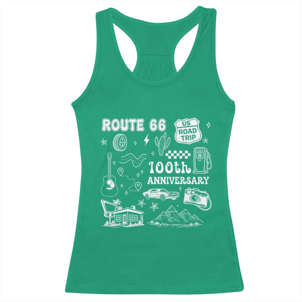 Route Highway 66 100th Anniversary Racerback Tank Top The Mother Road Centennial