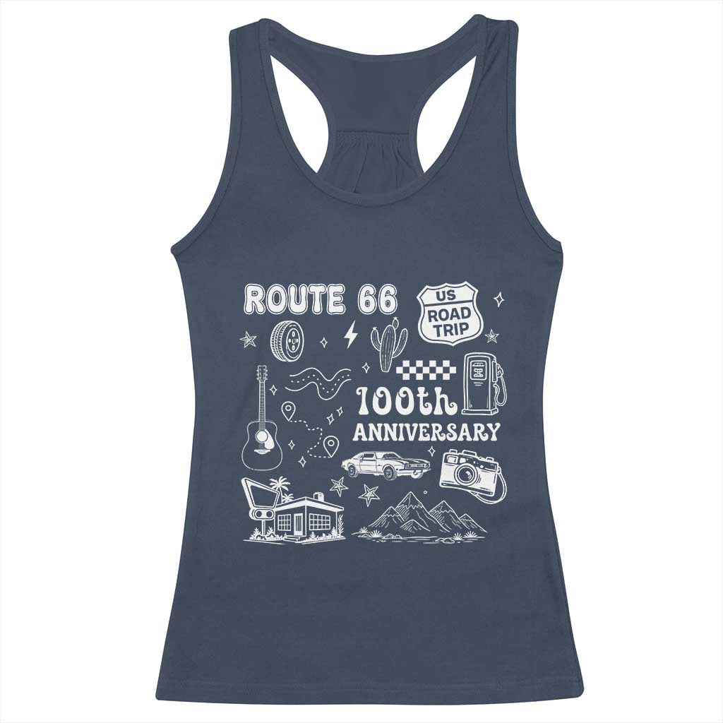 Route Highway 66 100th Anniversary Racerback Tank Top The Mother Road Centennial