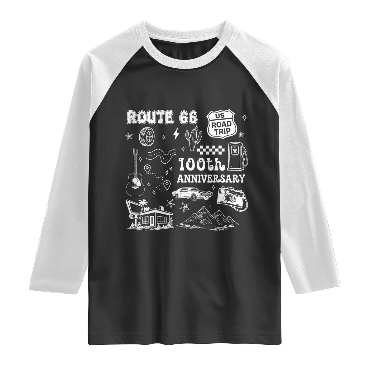 Route Highway 66 100th Anniversary Raglan Shirt The Mother Road Centennial