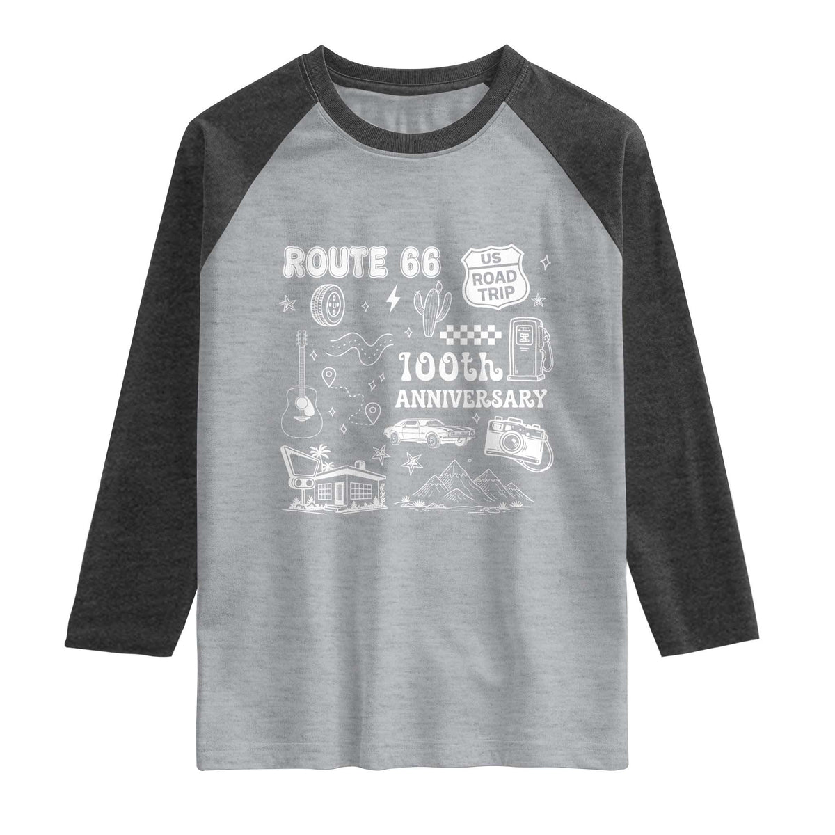 Route Highway 66 100th Anniversary Raglan Shirt The Mother Road Centennial