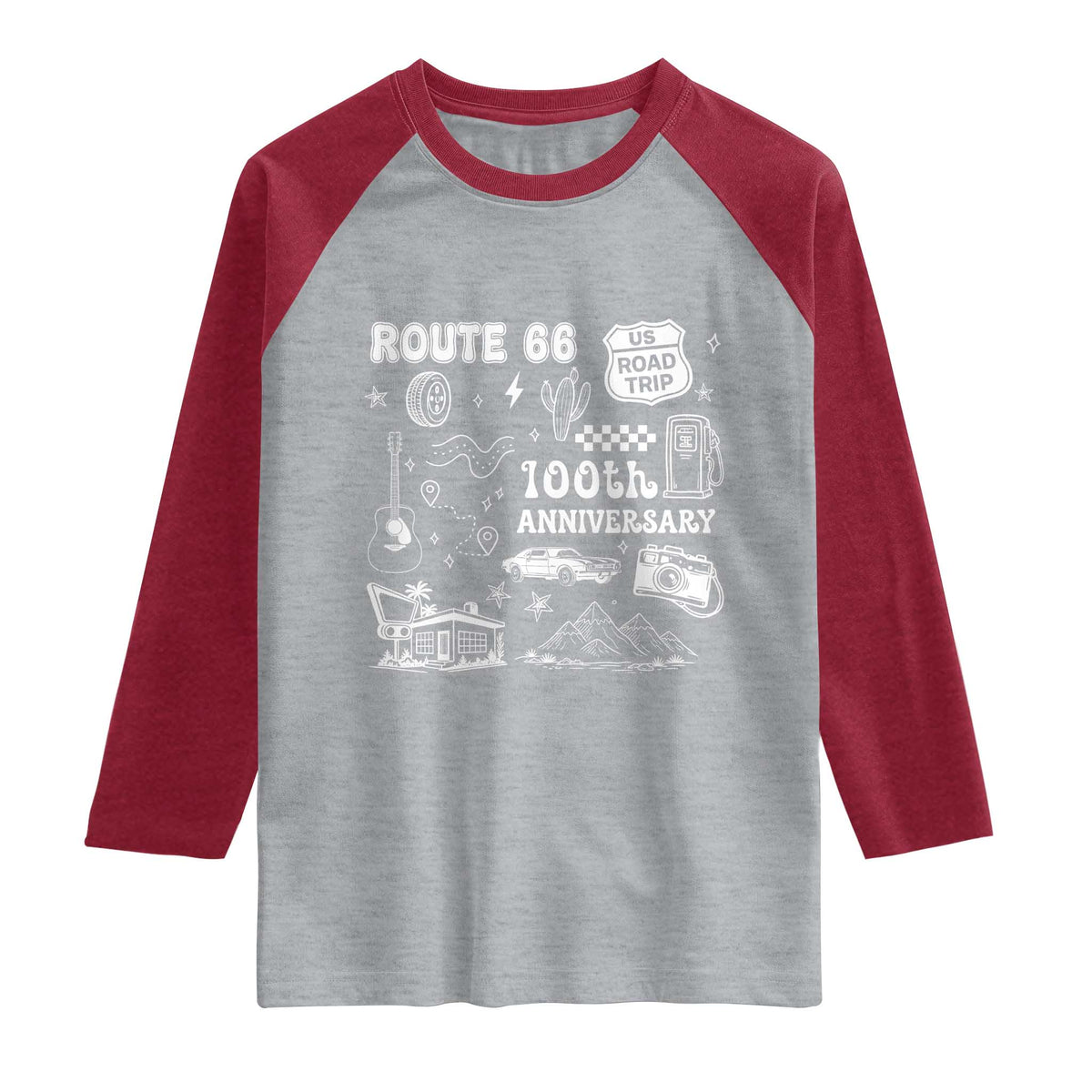 Route Highway 66 100th Anniversary Raglan Shirt The Mother Road Centennial