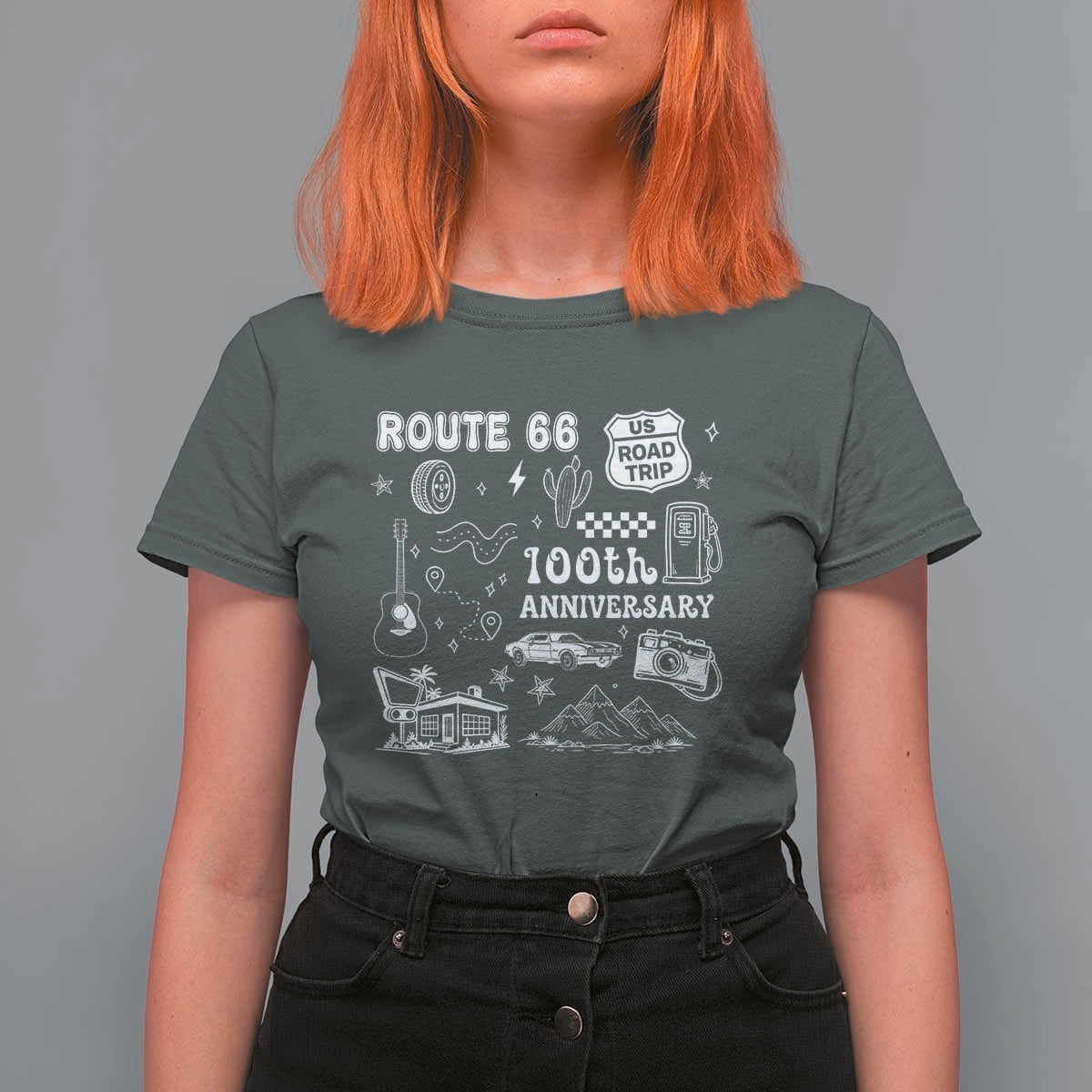 Route Highway 66 100th Anniversary T Shirt For Women The Mother Road Centennial
