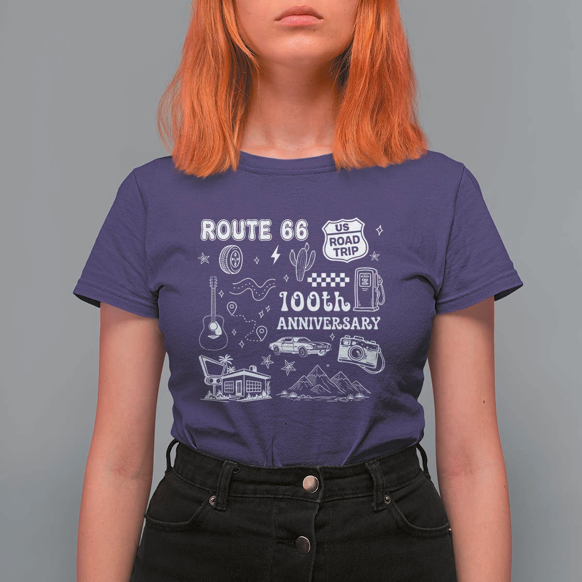 Route Highway 66 100th Anniversary T Shirt For Women The Mother Road Centennial