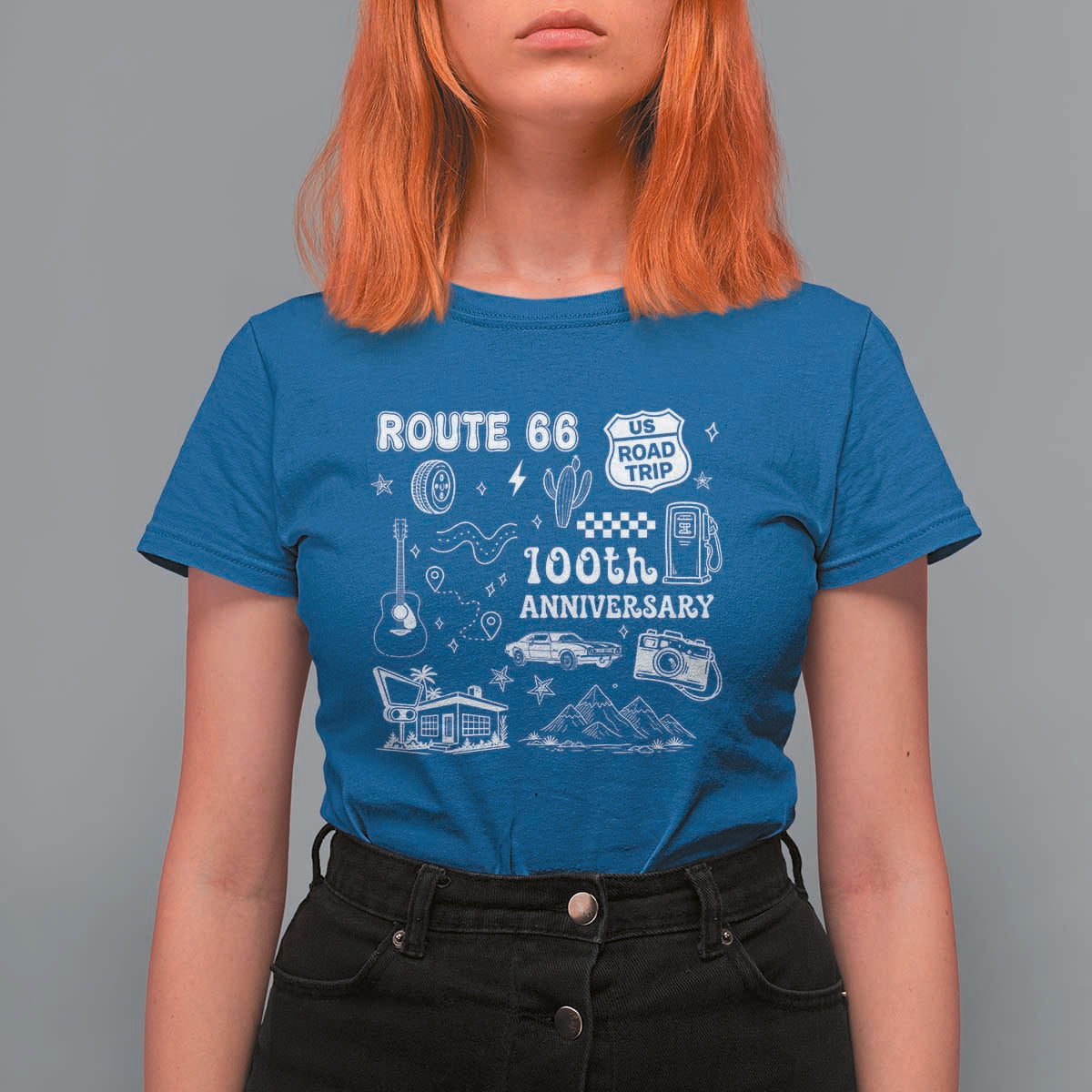 Route Highway 66 100th Anniversary T Shirt For Women The Mother Road Centennial