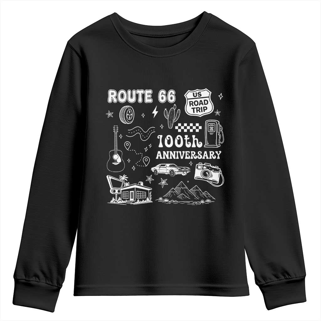 Route Highway 66 100th Anniversary Youth Sweatshirt The Mother Road Centennial