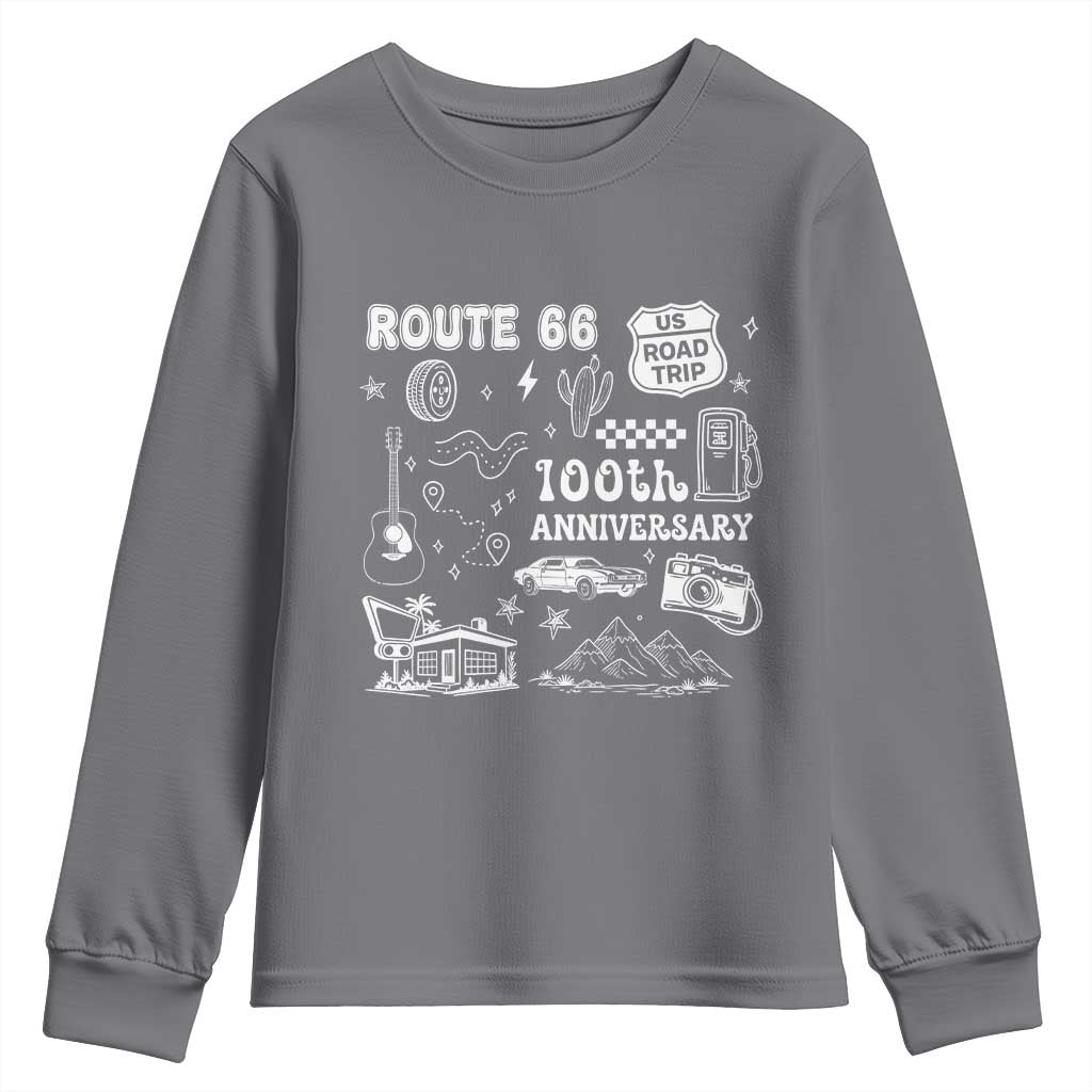 Route Highway 66 100th Anniversary Youth Sweatshirt The Mother Road Centennial