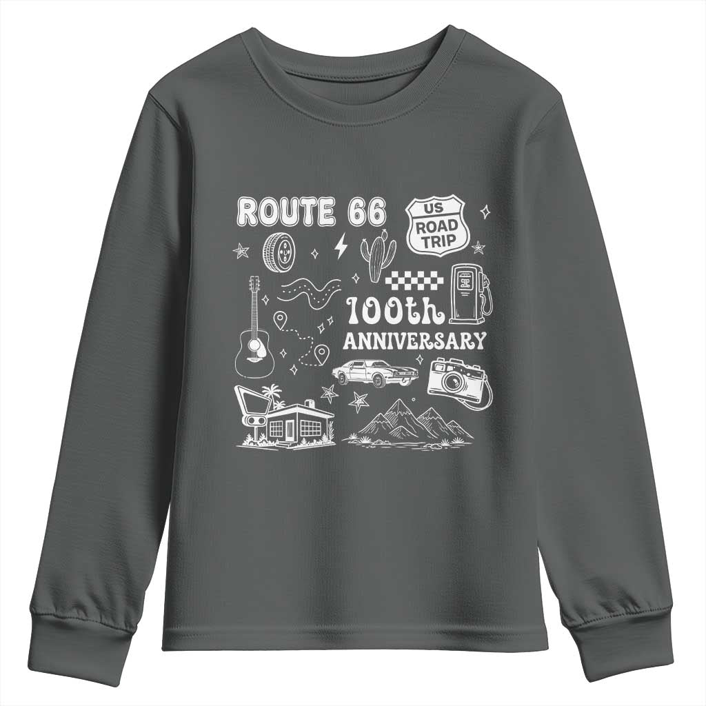 Route Highway 66 100th Anniversary Youth Sweatshirt The Mother Road Centennial