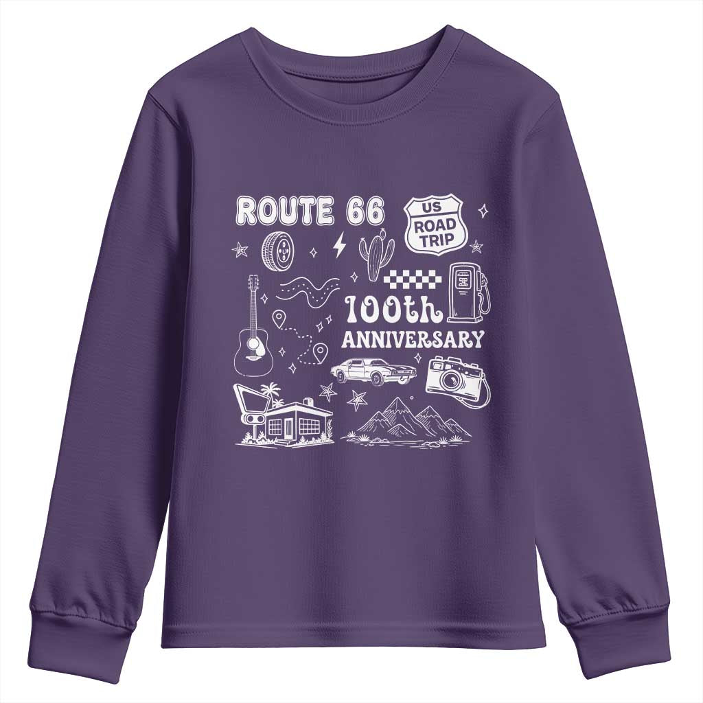 Route Highway 66 100th Anniversary Youth Sweatshirt The Mother Road Centennial