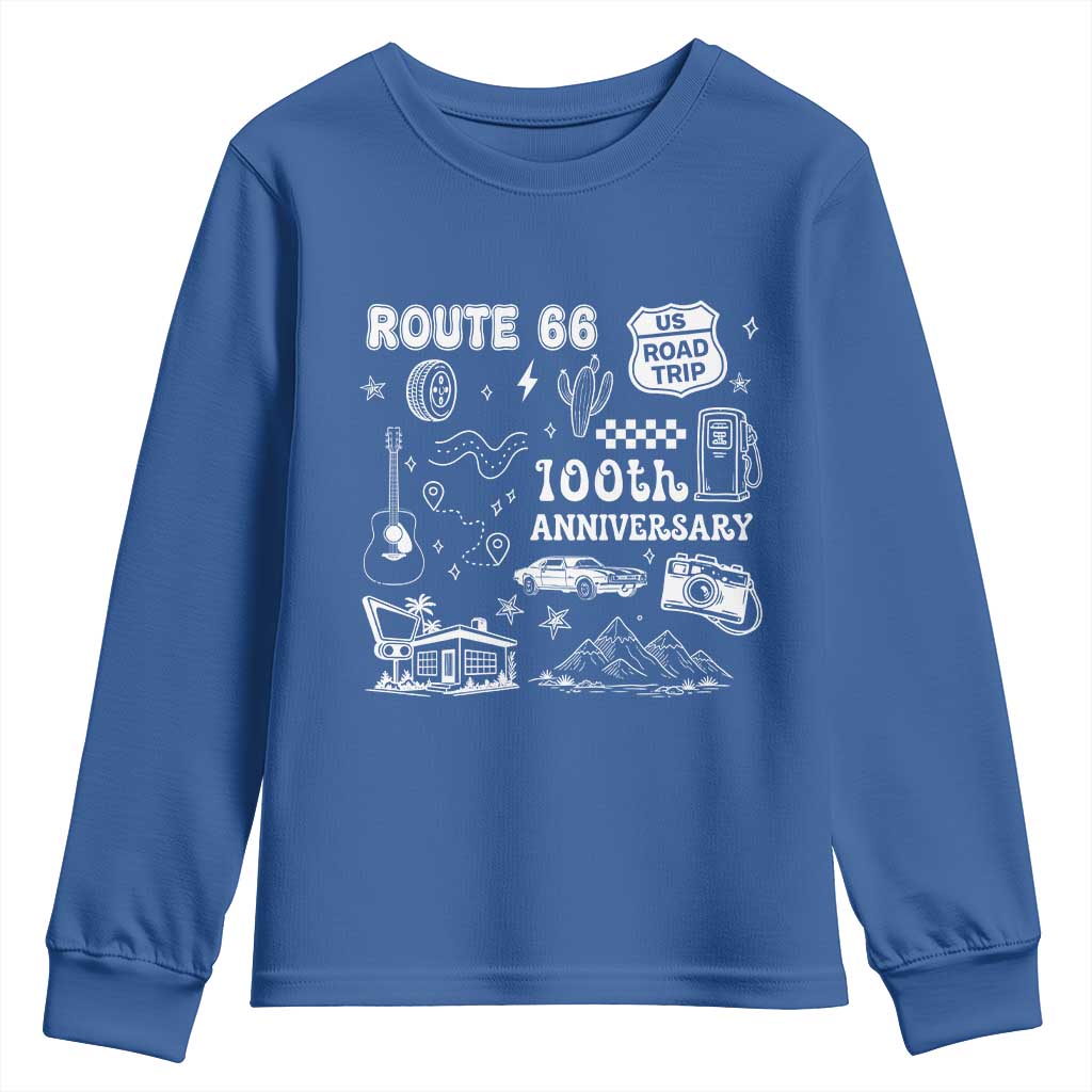 Route Highway 66 100th Anniversary Youth Sweatshirt The Mother Road Centennial