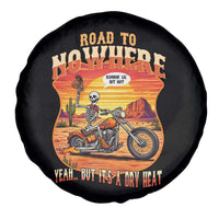 Funny Route Highway 66 Biker Skeleton Spare Tire Cover Road To Adventure