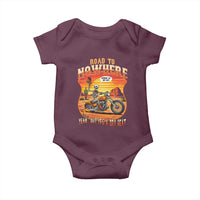Funny Route Highway 66 Biker Skeleton Baby Onesie Road To Adventure