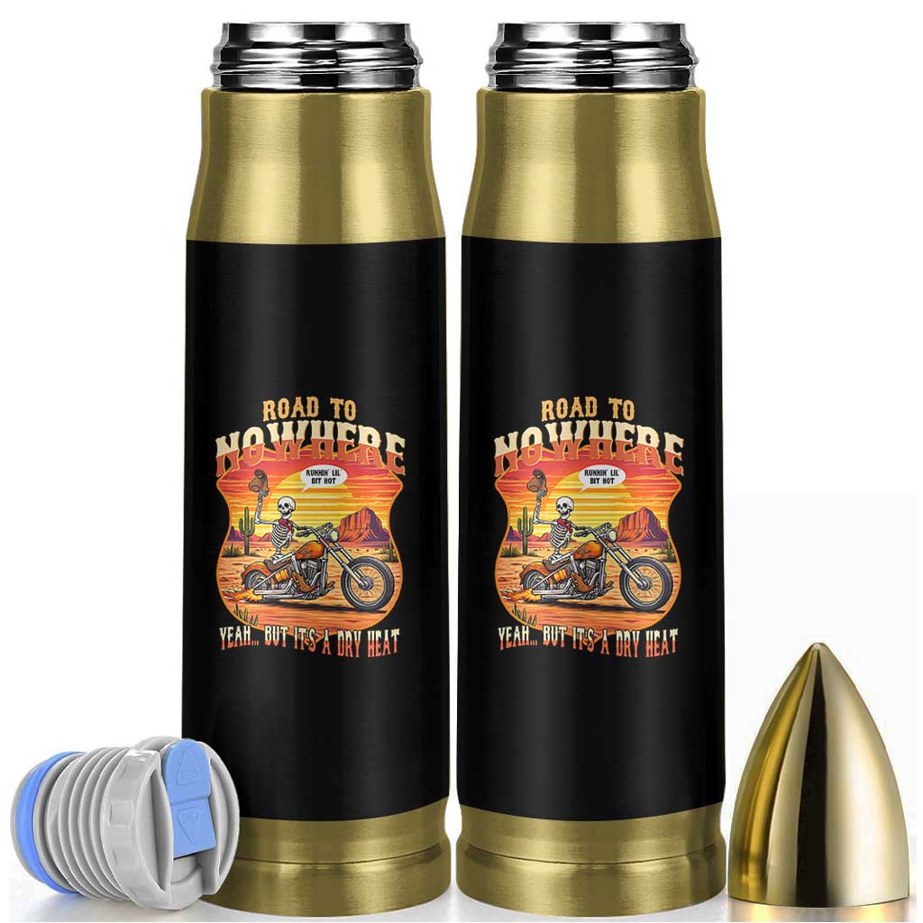 Funny Route Highway 66 Biker Skeleton Bullet Tumbler Road To Adventure