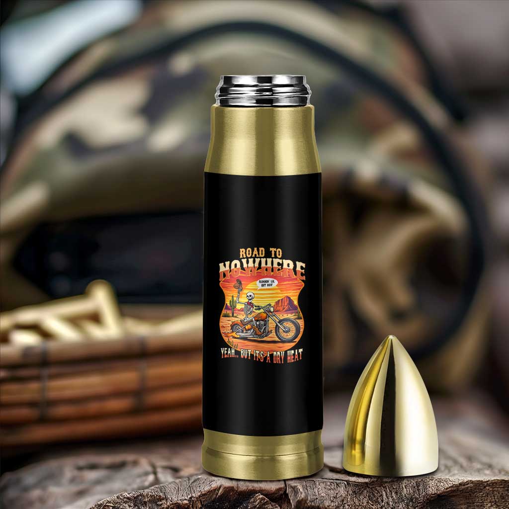 Funny Route Highway 66 Biker Skeleton Bullet Tumbler Road To Adventure