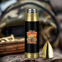 Funny Route Highway 66 Biker Skeleton Bullet Tumbler Road To Adventure