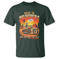 Funny Route Highway 66 Biker Skeleton T Shirt Road To Adventure