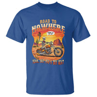 Funny Route Highway 66 Biker Skeleton T Shirt Road To Adventure