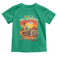 Funny Route Highway 66 Biker Skeleton Toddler T Shirt Road To Adventure