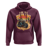 Funny Route Highway 66 Goose Biker Hoodie Ride The Mother Road