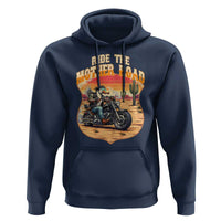 Funny Route Highway 66 Goose Biker Hoodie Ride The Mother Road